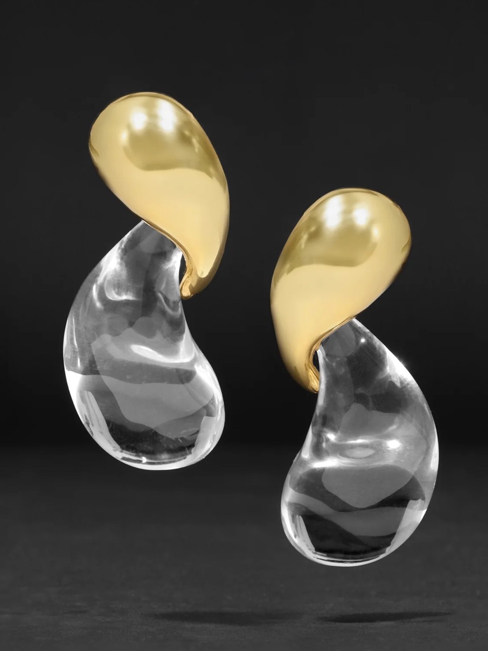 Alexis Bittar Liquid Lucite Modernist Earrings